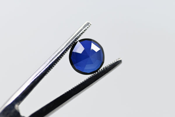 Faceted Blue Sapphire Semi-Spheres